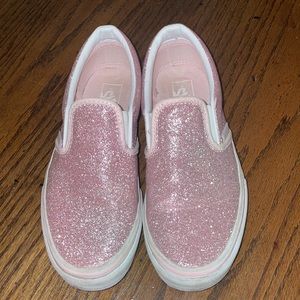 Sparkly pink slip on Vans!